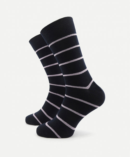 Streep sokken | Navy