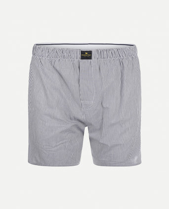 Boxershort gestreept van oxford | Navy