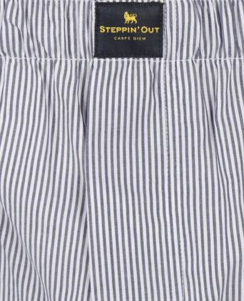 Boxershort gestreept van oxford | Navy