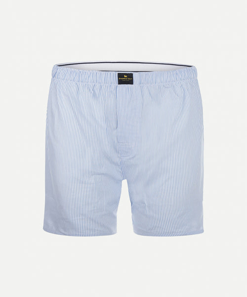Boxershort gestreept van poplin | Light Blue