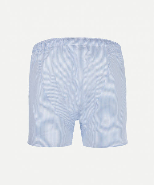 Boxershort gestreept van poplin | Light Blue