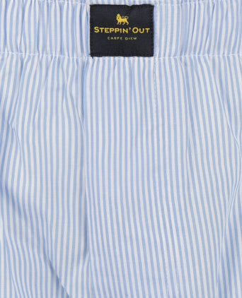 Boxershort gestreept van poplin | Light Blue