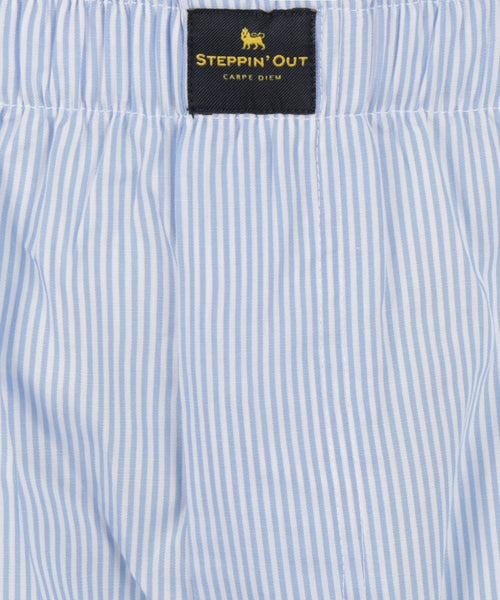 Boxershort gestreept van poplin | Light Blue