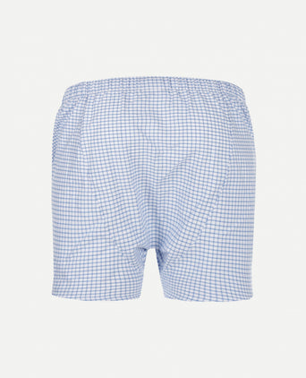Boxershort geruit van oxford stof | Medium Blue
