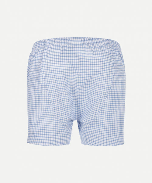 Boxershort geruit van oxford stof | Medium Blue