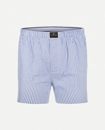 Boxershort grote streep van poplin | Medium Blue