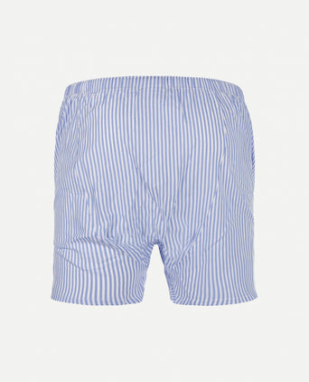 Boxershort grote streep van poplin | Medium Blue