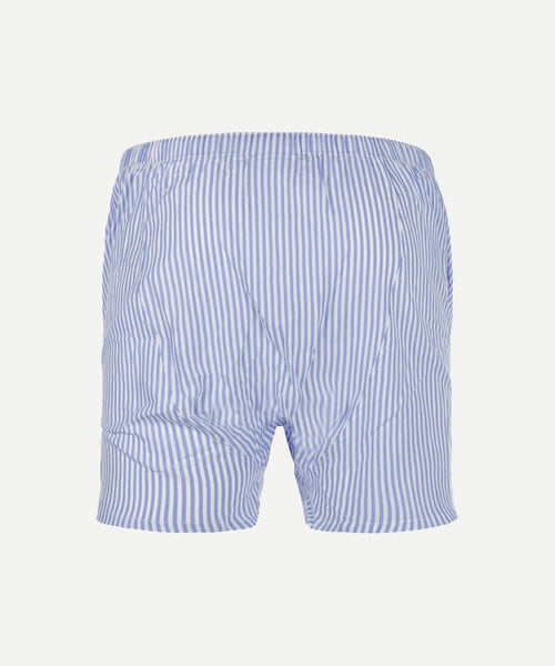 Boxershort grote streep van poplin | Medium Blue