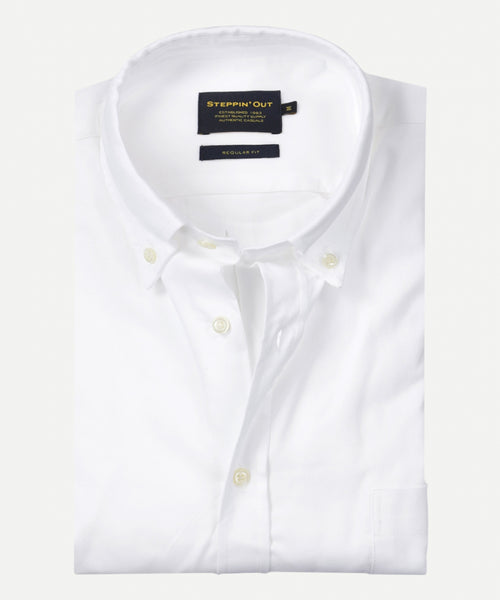 Overhemd twill regular fit | White