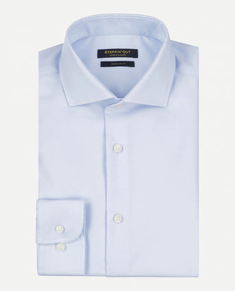 Overhemd Twill regular fit cutaway | Light Blue