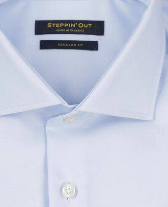 Overhemd Twill regular fit cutaway | Light Blue