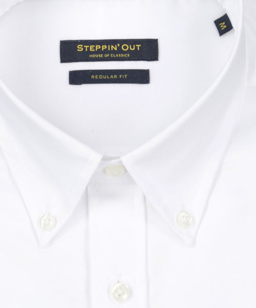 Overhemd Twill regular fit button-down | White