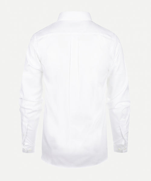 Overhemd Twill regular fit button-down | White