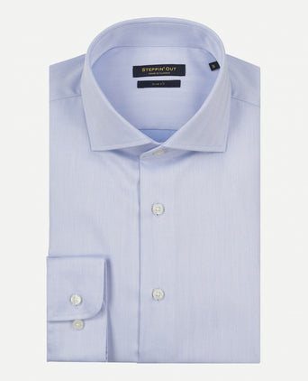 Overhemd Herringbone slim fit cutaway | Light Blue