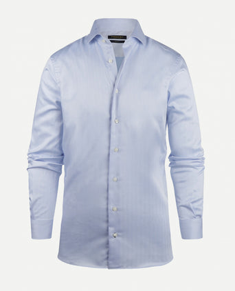 Overhemd Herringbone slim fit cutaway | Light Blue