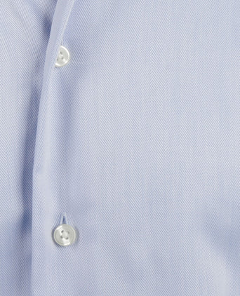 Overhemd Herringbone slim fit cutaway | Light Blue