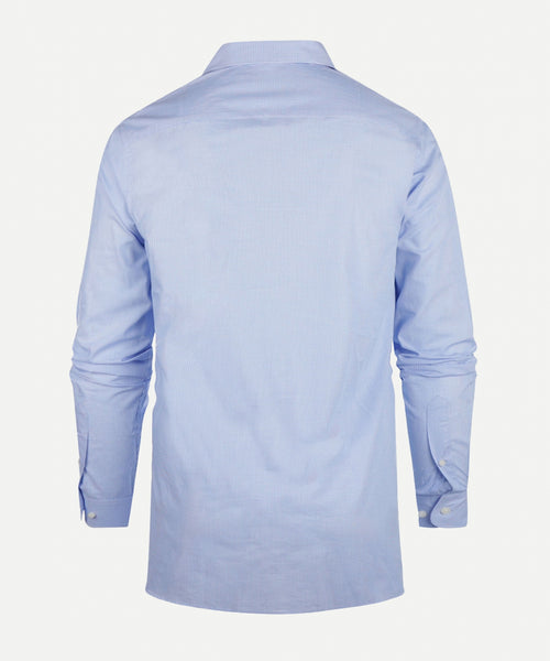 Overhemd geruit extra lange mouw cutaway | Light Blue