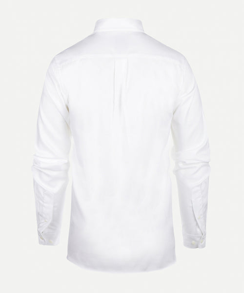 Overhemd Twill extra lange mouw button-down | White