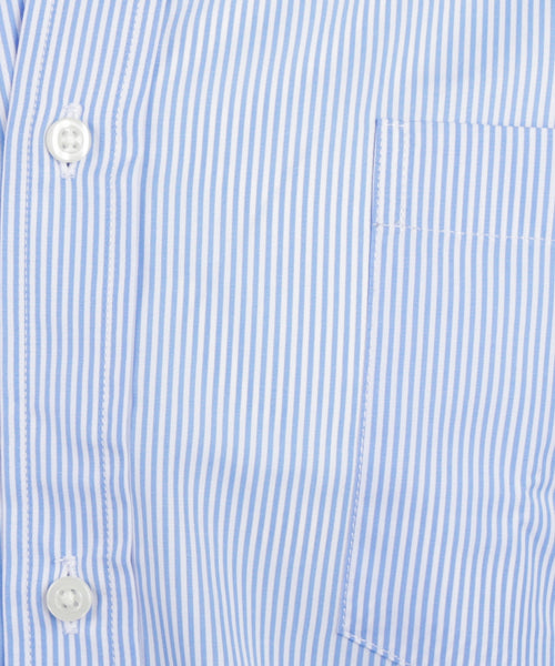 Overhemd gestreept extra lange mouw button-down | Light Blue