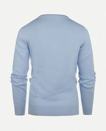 Trui cotton cashmere V-hals | Light Blue