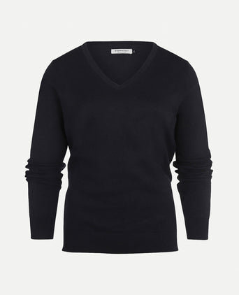 Trui cotton cashmere V-hals | Navy