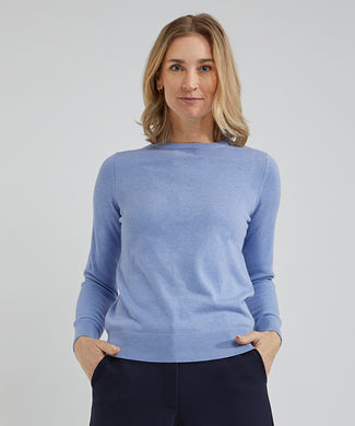 Trui ronde hals | Light Blue Trui ronde hals | Light Blue