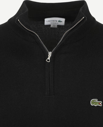 Lacoste pullover zipper zwart | Regular-fit
