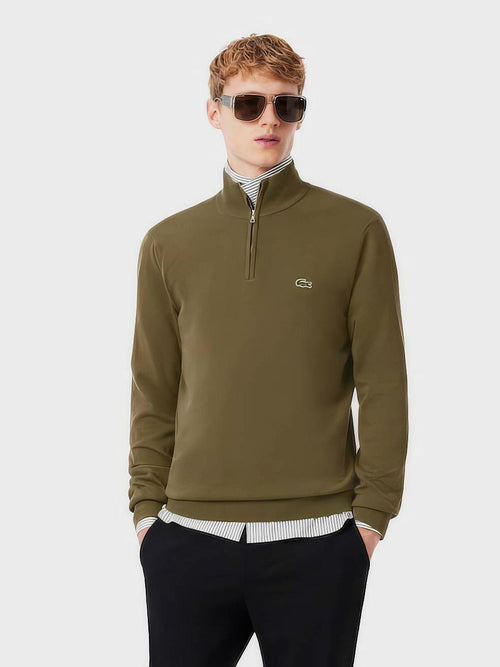 Pullover zipper groen