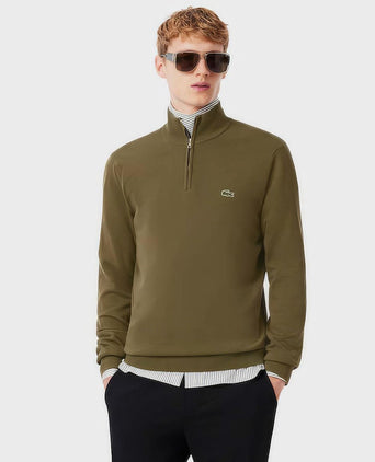 Pullover zipper groen