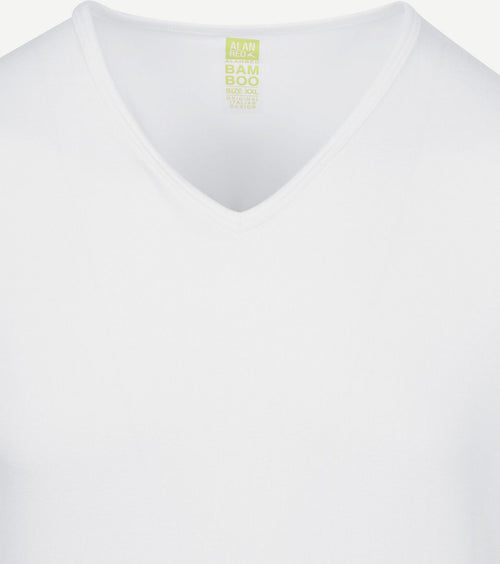 Alan Red bamboo t-shirt v-hals wit