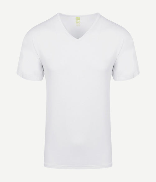 Alan Red bamboo t-shirt v-hals wit