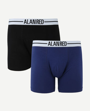 Boxer zwart blauw (2-pack)