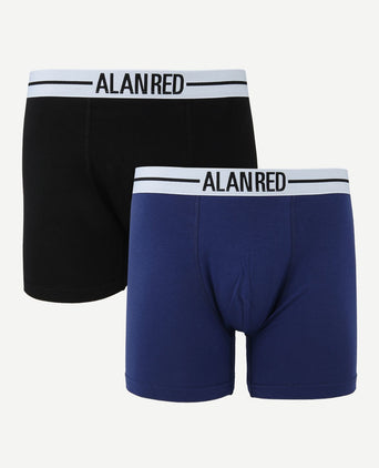 Boxer zwart blauw (2-pack)