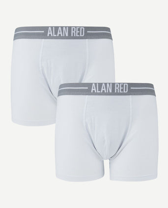 Alan Red boxershort wit (2-pack)