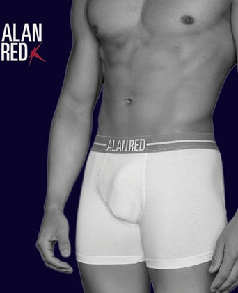 Alan Red boxershort wit (2-pack)