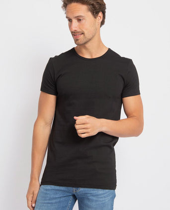 Alan Red brede ronde hals James (2-pack) zwart | Slim-fit