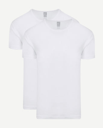 Alan Red Copenhagen t-shirt o-hals wit (2-pack) | Slim-fit