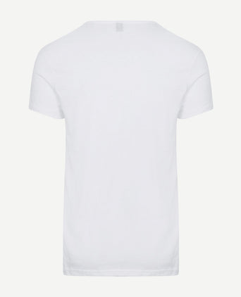 Alan Red Dean v-hals t-shirt wit (2-pack) | Slim-fit