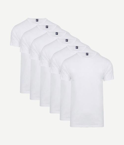 Alan Red Derby (6-pack) o-hals t-shirts wit aanbieding | Regular-fit