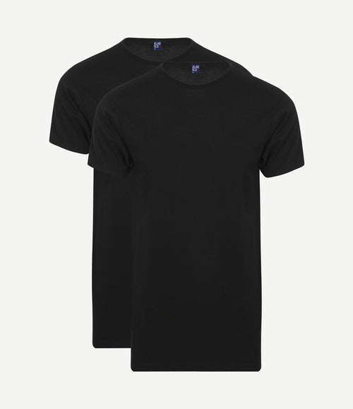 Derby extra lang t-shirt zwart (2-pack)