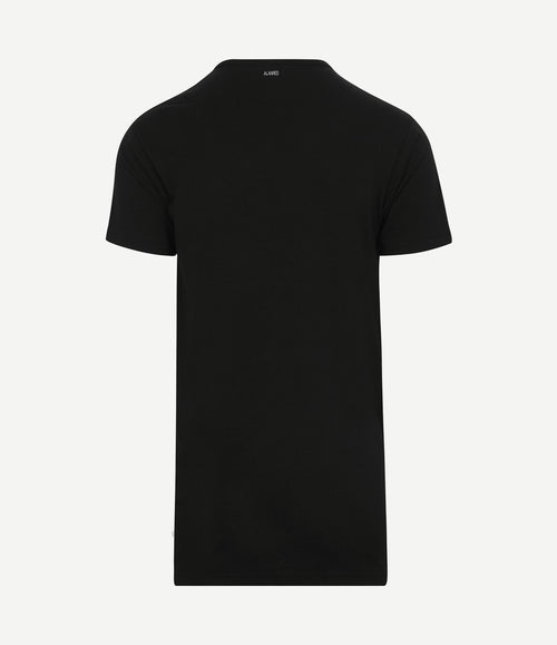 Derby extra lang t-shirt zwart (2-pack)