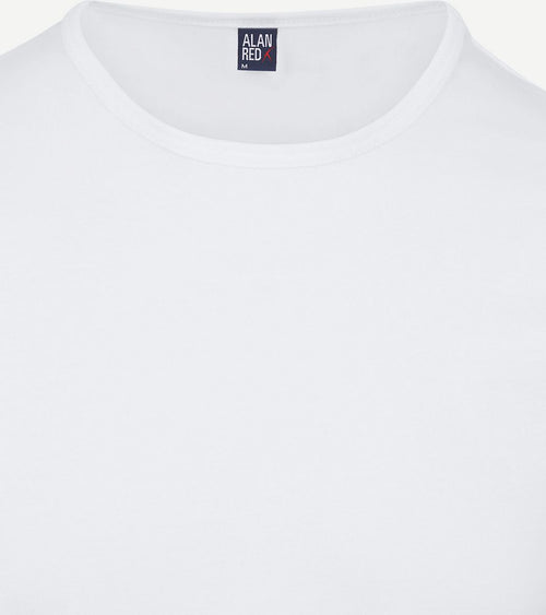 Alan Red Derby extra lange t-shirts wit (2-pack) | Regular-fit