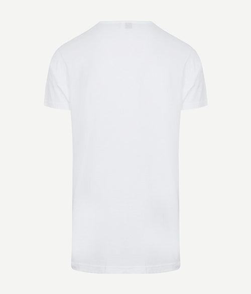 Alan Red Derby extra lange t-shirts wit (2-pack) | Regular-fit