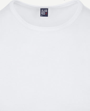 Alan Red Derby o-hals t-shirt wit (2-pack) | Regular-fit