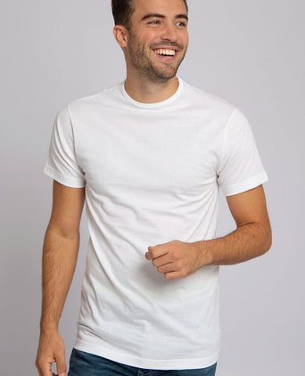 Alan Red Derby o-hals t-shirt wit (2-pack) | Regular-fit