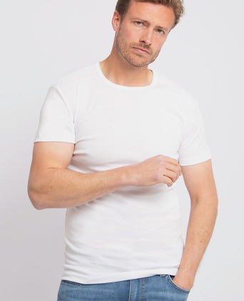 Alan Red James brede o-hals wit (2-pack) | Slim-fit