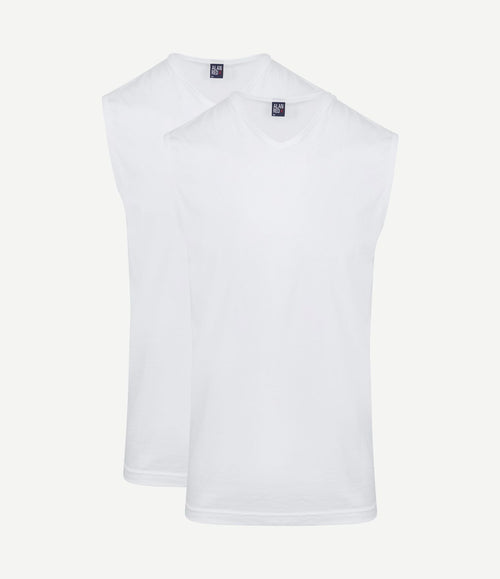 Minto singlet mouwloos wit (2-pack)
