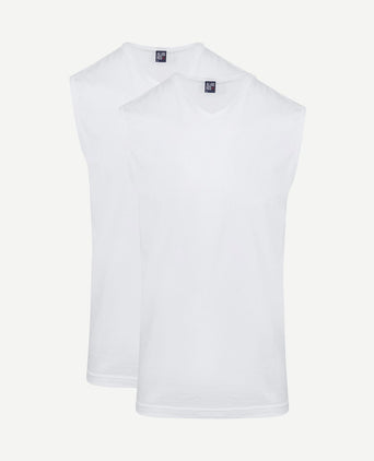 Minto singlet mouwloos wit (2-pack)