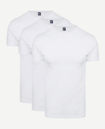 Oakville t-shirt wit (3-pack)
