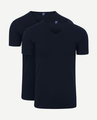 Oklahoma t-shirt stretch donkerblauw (2-pack)
